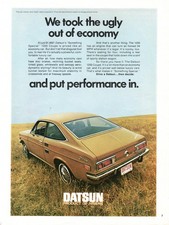 Vintage Datsun 1200 Coupe Ad We Took The Ugly Out Of Economy 1866 Vintage Datsun 1200 Coupe Ad We Took The Ugly Out Of Economy 1866