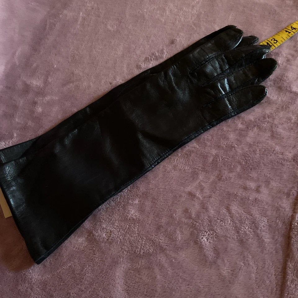 Guantes largos suaves de cuero Fownes para mujer talla 7 Foto 4 de 4