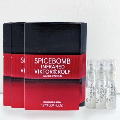 Lot 3 x Viktor & Rolf Spice Bomb Infrared Eau De Parfum EDP Spray 0.04oz / 1.2ml