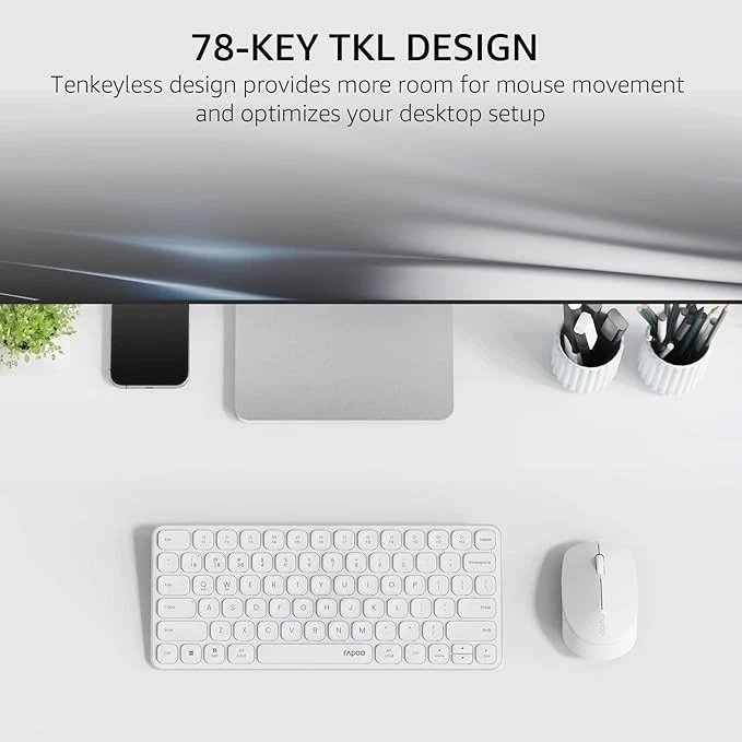 Keyboard and Mouse Wireless 2.4GHz/Bluetooth 5.0/4.0 Multi-Device Wireless - Image 3 of 4