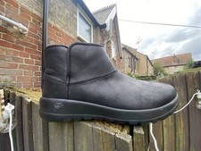 Superb Skechers Go Go Mat Air Cooled Black Ankle Boots…Size 5 Uk…