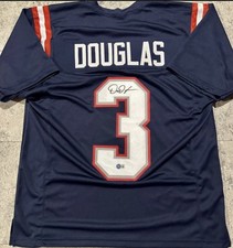 ✨ DeMario Douglas New England Patriots Autographed Custom Football Jersey JSA 🔥