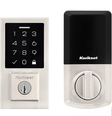 Kwikset SmartCode 270 Satin Nickel Touchpad  Electronic Deadbolt SmartKey