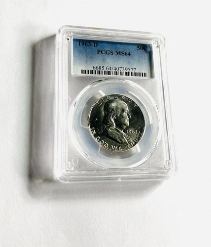PCGS 1963-D MS64  SILVER Franklin Half Dollar