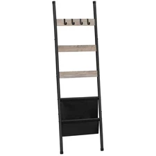Blanket Ladder, 5 Tier Towel Rack, 17.3" L x 63" H, Wall-Leaning Blanket Rack...
