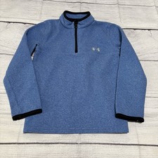 Under Armour Boys Size 7 Quarter Zip Fleece Pullover Blue