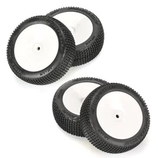 Pro-Line 1/14 Hole Shot 3.0 F/R Tire MTD 12mm White Wheels (4) Typhon GROM