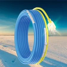 YeloDeer Water Pipe Heat Trace – Upgraded Thermostat, Fits Metal & Plastic Home 