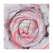 80/20 Merino/Silk Blended Wool Roving Gelato 2 oz