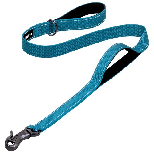 4FT Heavy Duty Dog Leash with Soft Padded Double Handle, Durable Strong