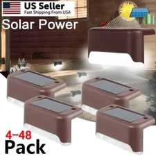 Solar LED Deck Lights Outdoor Garden Path Patio Pathway Stairs Step Fence Lamp