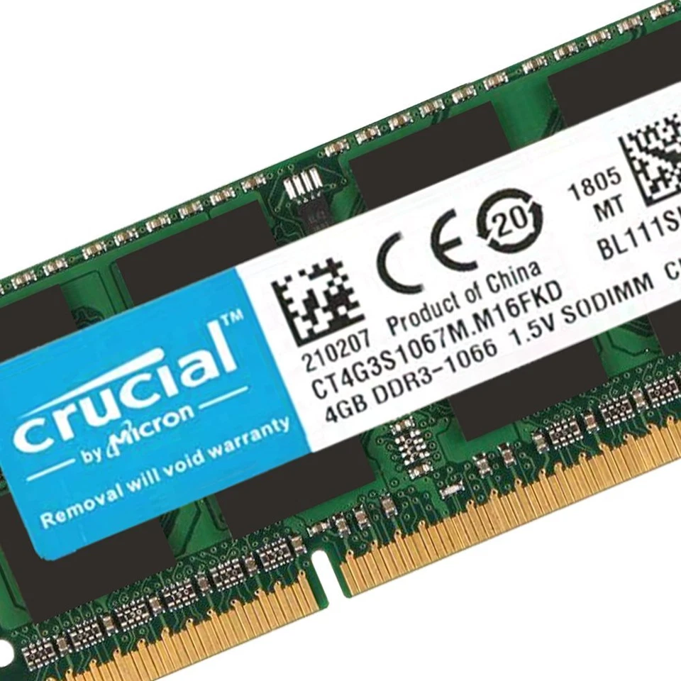 For Crucial 4GB 2GB DDR3 PC3-8500S 1066MHz 1.5V 204Pin SO-DIMM Memory Laptop UK - Image 3 of 4