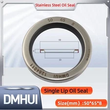Oil Seal 50x65x8 Single Lip Seal Stainless Steel Oil Seal PTFE SS 50×65×8