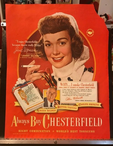 Jane Wyman Starring in Johnny Belinda Chesterfield & Lipton Tea Ads - Picture 4 of 4