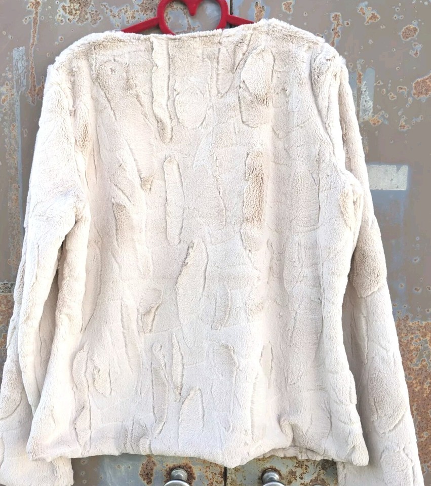 Womens Faux Fur/Soft Fleece Jacket,Size 16,Cream,NEXT eBay