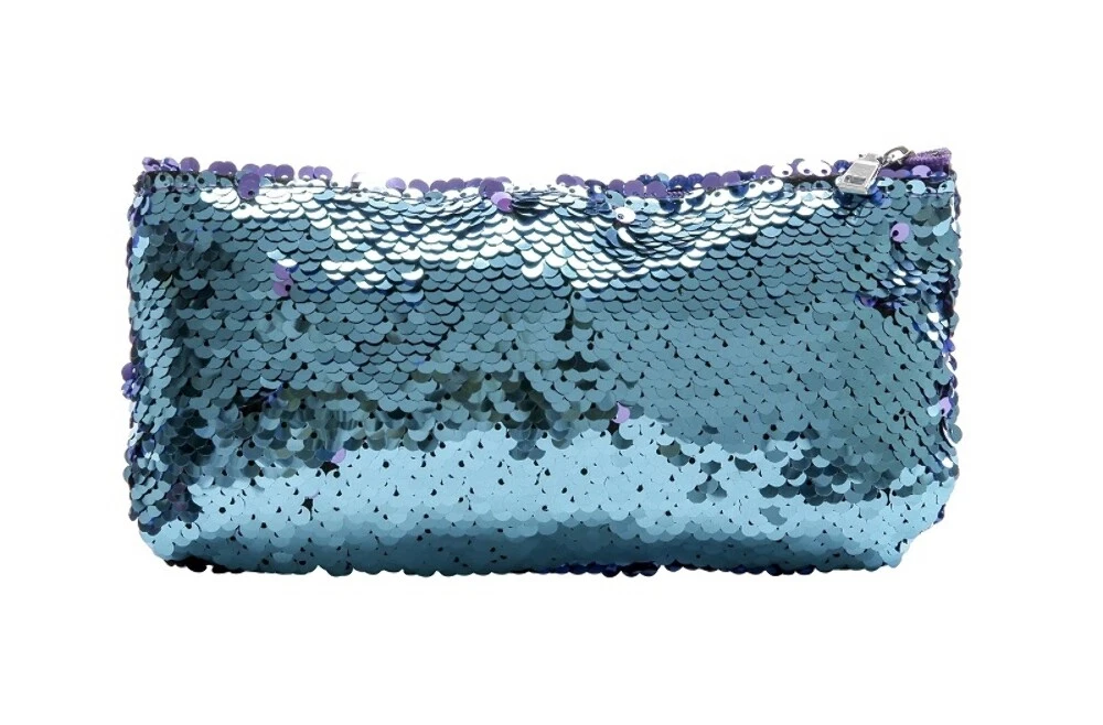 Blue Mermaid Sequin Colour Changing Pencil Case NEW