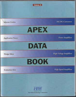 APEX Data Book Volume 6 Power Amps DC-DC Converters Diagrams Microtechnology