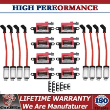 SET OF 8 IGNITION COIL W/ SPARK PLUG WIRE FOR CHEVY GMC 5.3L 6.0L 8.1L 4.8L