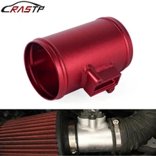 Red 3" 76mm Mass Air Flow Sensor Mount Adapter For Ford Nissan MAF