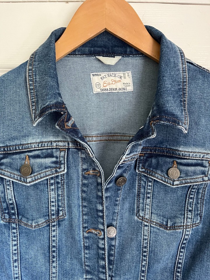 Fat Face Womens Blue Denim Jacket UK 10 eBay