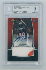 2011 Topps Finest A.J. Green Rookie Jumbo Patch Auto 4/5 BGS 9 Mint 10 Auto