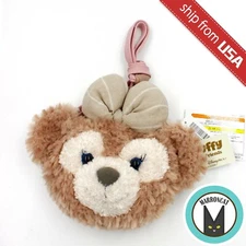 Japan Tokyo Disney Sea Duffy Bear ShellieMay Bow Plush Pass Card Case Purse Bag