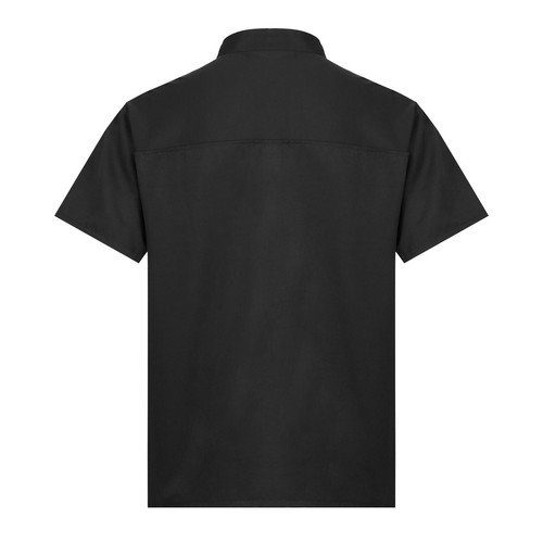 Men Women Short Sleeve Chef Coat Stand Collar T-Shirt Restaurant Cook Uniform - Picture 42 of 47