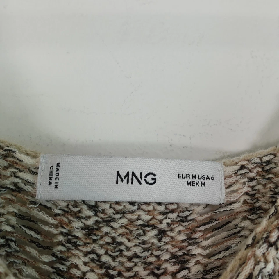 芒果长裙 2 XS 针织长懒人波西米亚条纹铅笔度假村灰色钩针编织 — 第 3/4 张图片