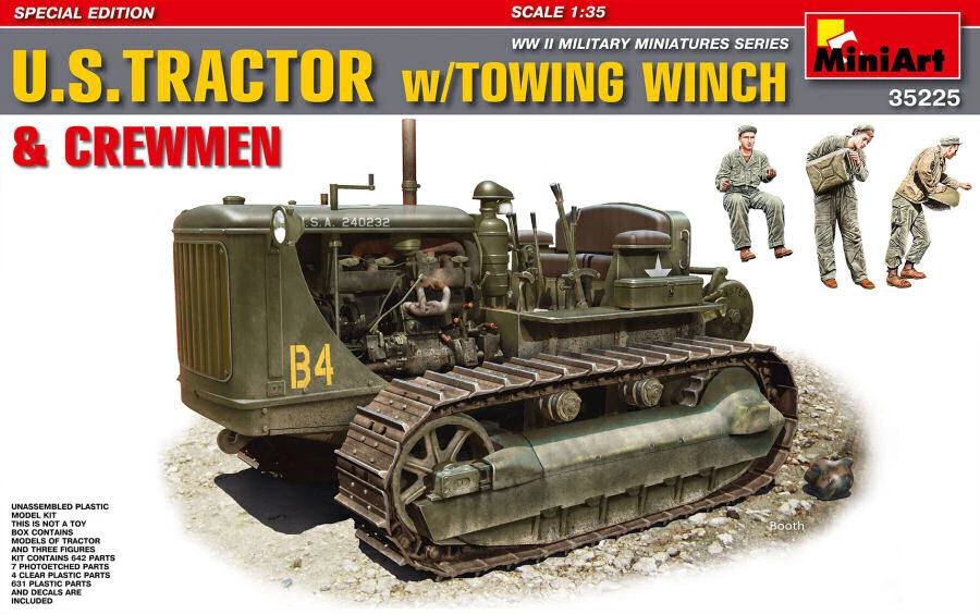 KIT MODELLINO MILITARE MINIART U.S TRATTORE W/TOWING CREWMEN SCALA 1/35 - Immagine 4 di 4