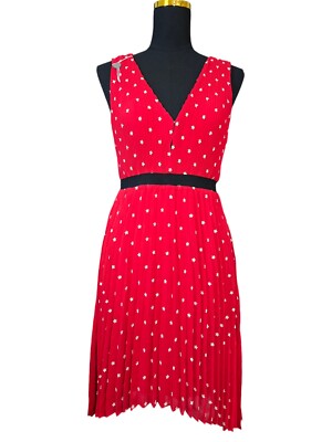MAJE Relina Flower-Embroidered Pleated Mini Dress in Red, Size 40 New with Tag | eBay MAJE Relina Flower-Embroidered Pleated Mini Dress in Red, Size 40 New with Tag | eBay