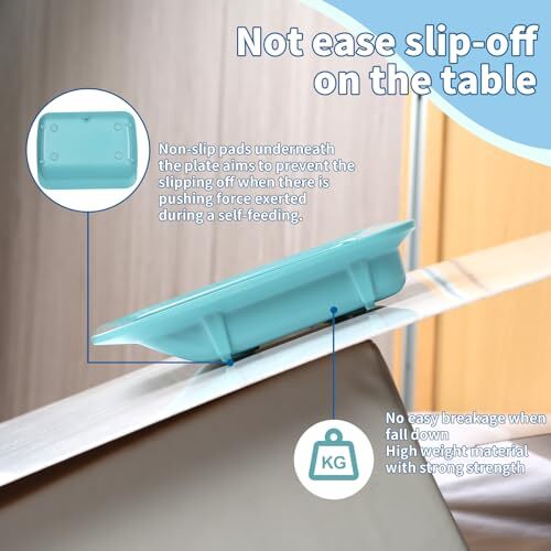Adaptive Utensils Plates Non-Slip Spill-Proof Plate for Dementia Stroke Elderly
