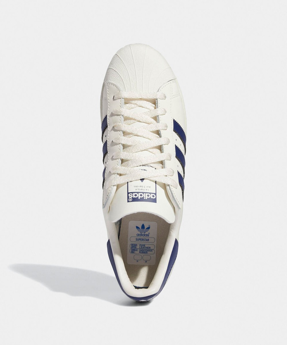 Adidas Superstar 82 Originals Shoes Men's Sneakers White Dark Blue