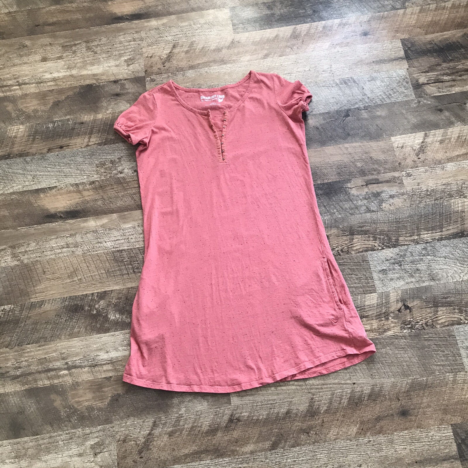 Dream Out Loud by Selena Gomez Pink Casual Tunic Tee Juniors XS