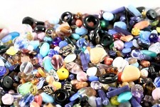 Bead Mix, Czech Pressed Glass Assortment of Multi Shapes  Colors 100 Grams  