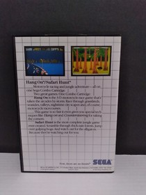 Sega Master System Hang On & Safari Hunt Complete Authentic Game Cleaned Working