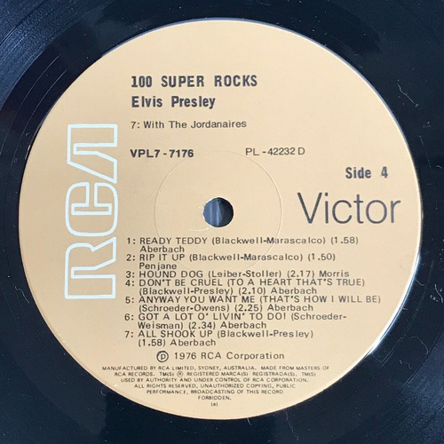 Elvis 100 Super Rocks 7 Lp Box Set 1977 - Picture 11 of 19