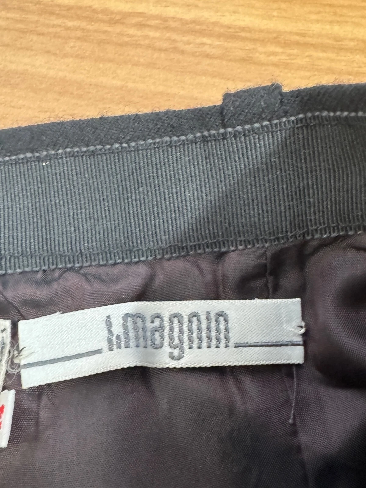 Pantalone Valentino Boutique L Magnin nero lana plissettato davanti taglia 14 nuovo senza etichette