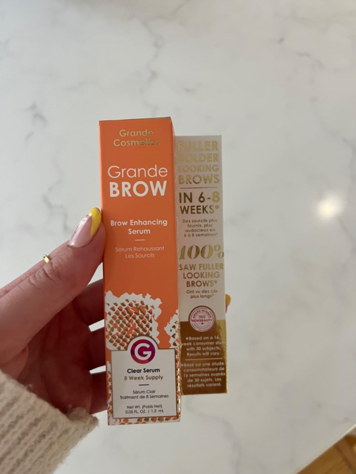 New Grande BROW EYEBROW Exp 2027 Enhancing Serum 0.1 oz - 3 ml 4 Month supply US