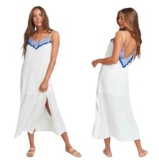 NWT Show Me Your MuMu Angelica Slip Dress Casablanca Blues Embroidery, Size M