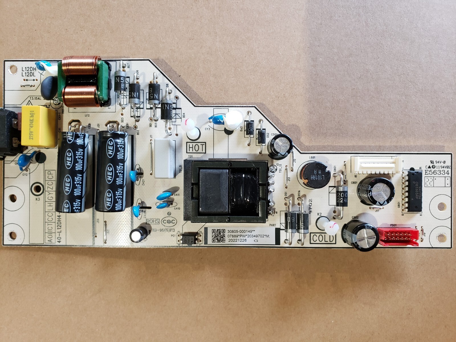 TCL 55" 55S455 POWER SUPPLY BOARD 55s451 30805000149 BN 40L12DH4