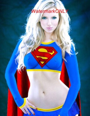 ULTRA HOT ''Cos Play'' ''SUPER GIRL'' ''Bare Belly'' ''BUSTY'' ''Pin-Up'' PHOTO! #(17b)