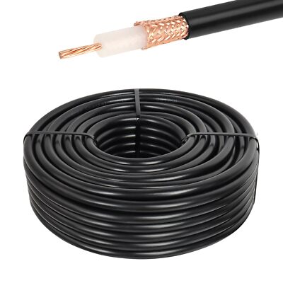 Rg213 Coaxial Cable 50ft 50 Ohm Lowattenuation Rg213 Cable Bare Copper Braid Shi
