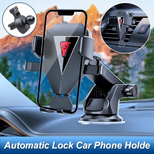 Black Car Air Vent Mount/Dashboard Cradle Holder Stand for Mobile Cell Phone - Picture 5 of 22