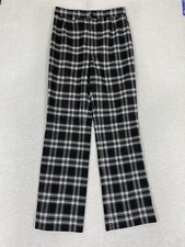 Womens Reformation Plaid Gray Black Pant Straight Leg Pants Size 2