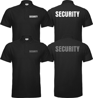 Polo Poloshirt Security Sicherheitsdienst Sicherheitsbekleidung Reflektierend