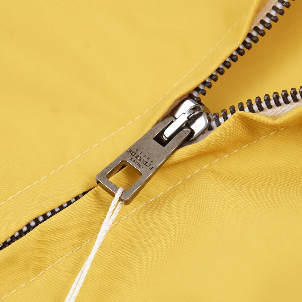 Luigi Borrelli 轻便羊毛尼龙连帽风衣夹克 M(Eu 50)全新带标签 — 第 3/4 张图片