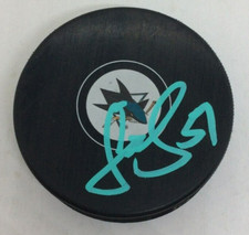 RADIM SIMEK SIGNED AUTOGRAPHED SAN JOSE SHARKS HOCKEY PUCK W/ CASE COA