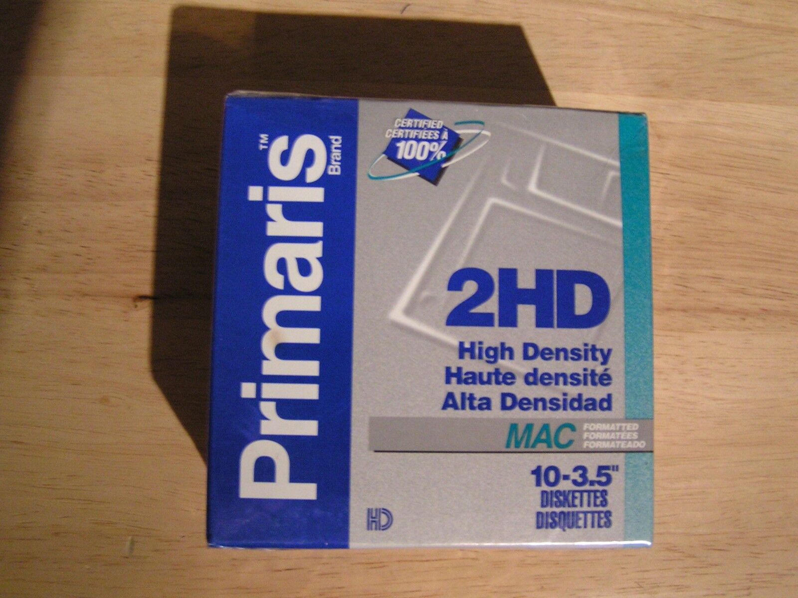 Box of 10 Macintosh High Density (2HD) 3.5" Floppy Discs Primaris New Sealed
