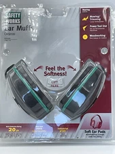 Safety Works Ear Muffs Model 10004293 Noise Reduction Rating 20dB New Open Pkg