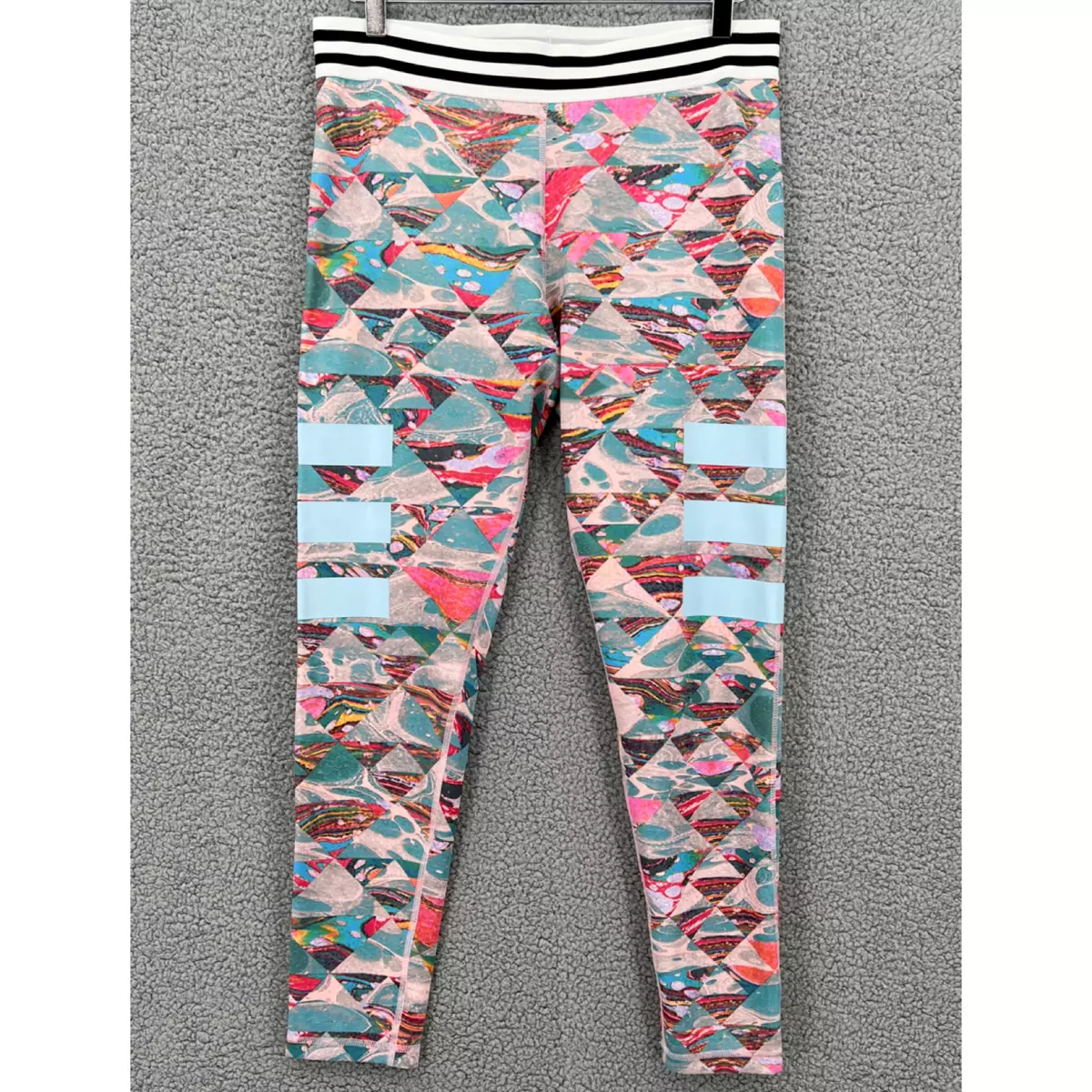 Adidas Leggings Womens Large Climalite Multicolor Geometric Print